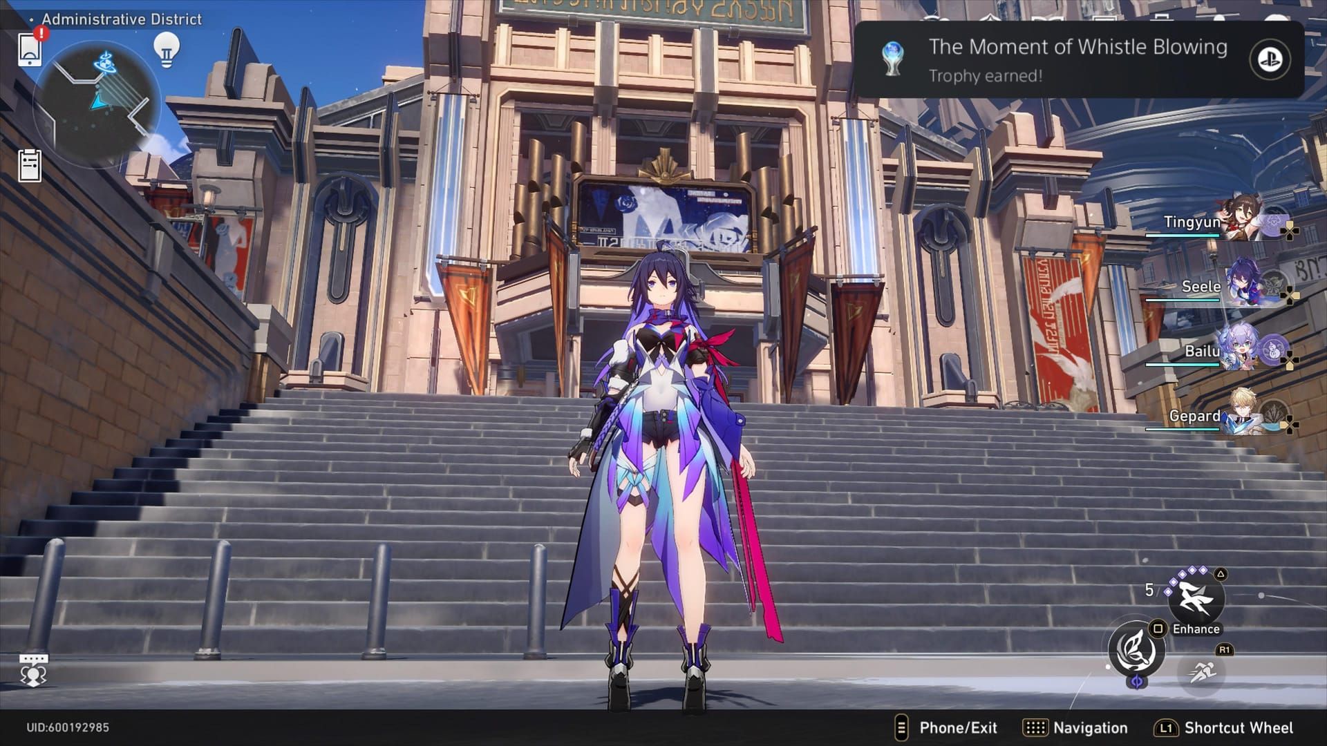 PS5 trophy notifications for Honkai Star Rail showing automatically unlocked achievements