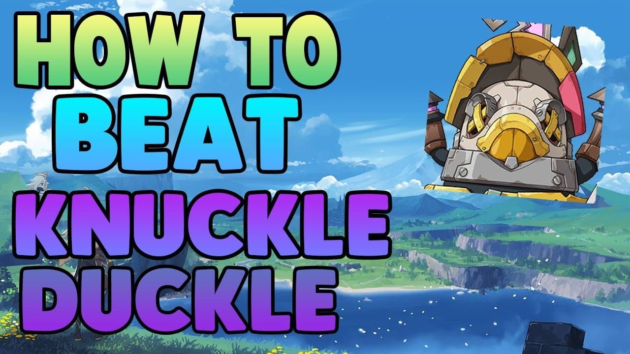 Capture d'écran de Genshin Impact de l'arène du boss Knuckle Duckle et des mécaniques de combat