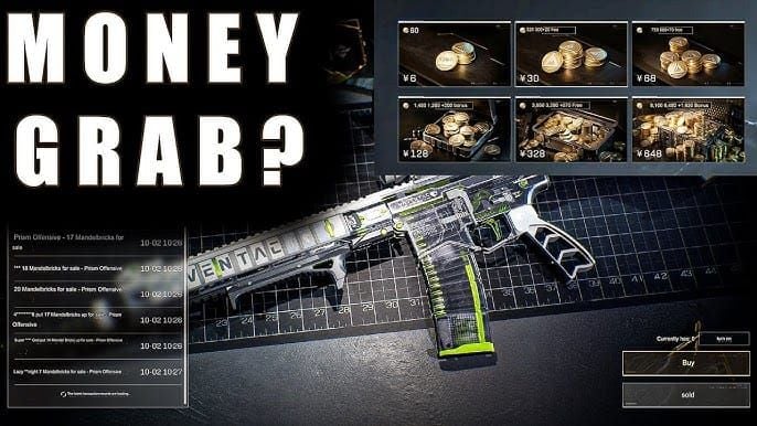 Antara muka Syiling Delta dan inventori dalam permainan Delta Force