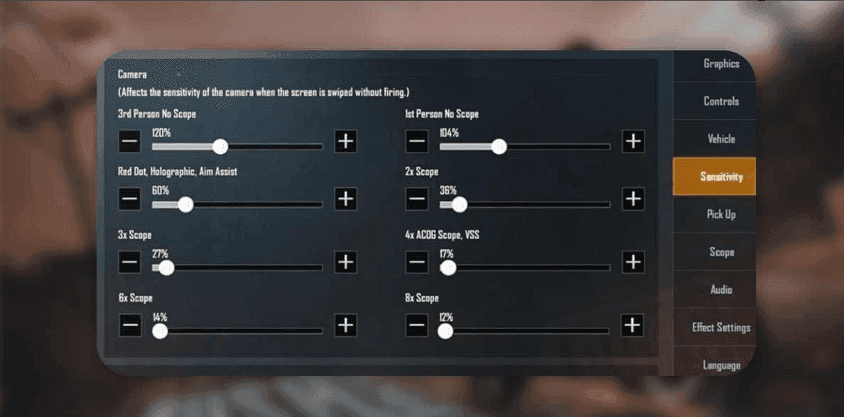 PUBG Mobile sensitivity settings menu showing cloud import process for sensitivity codes