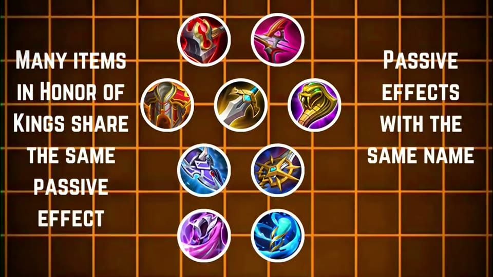Honor of Kings item passives same name do not stack