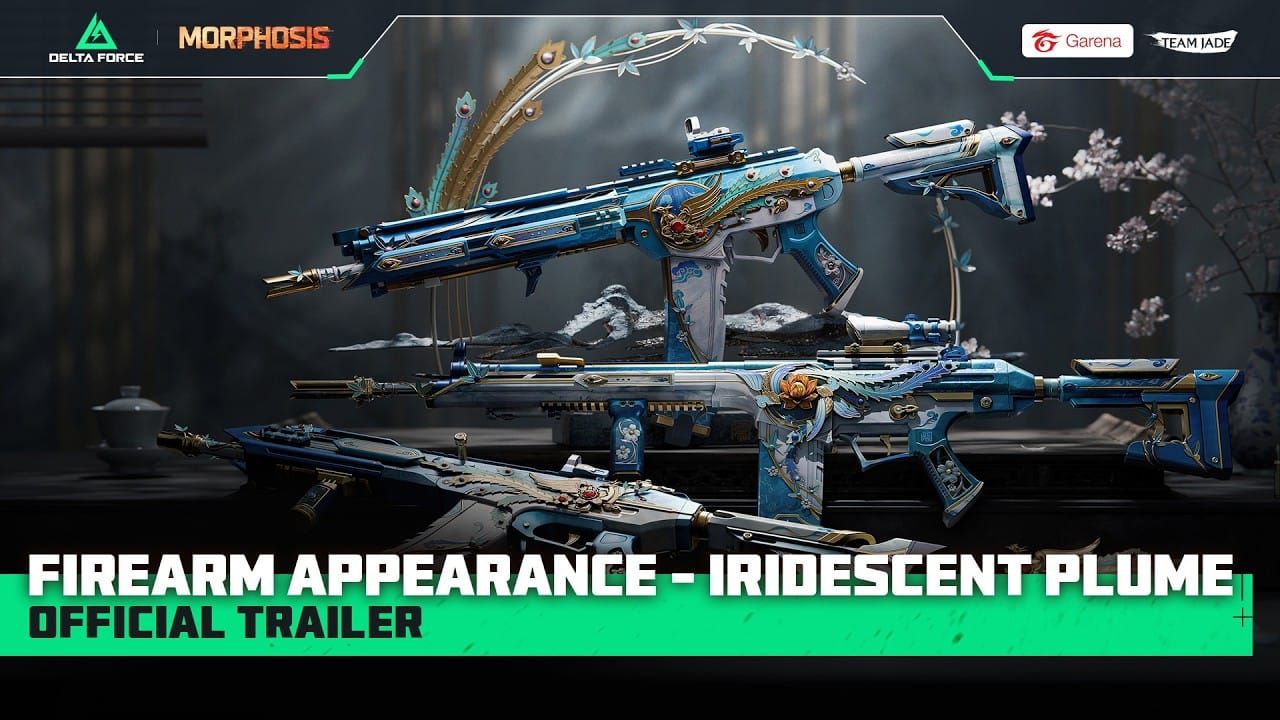 Delta Force Iridescent Plume Epic weapon skin showcasing shimmering effects