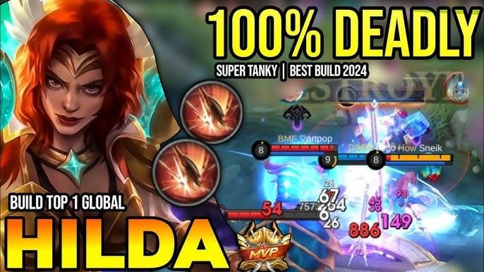 Comparison of Hilda tank and fighter builds in Mobile Legends Bang Bang