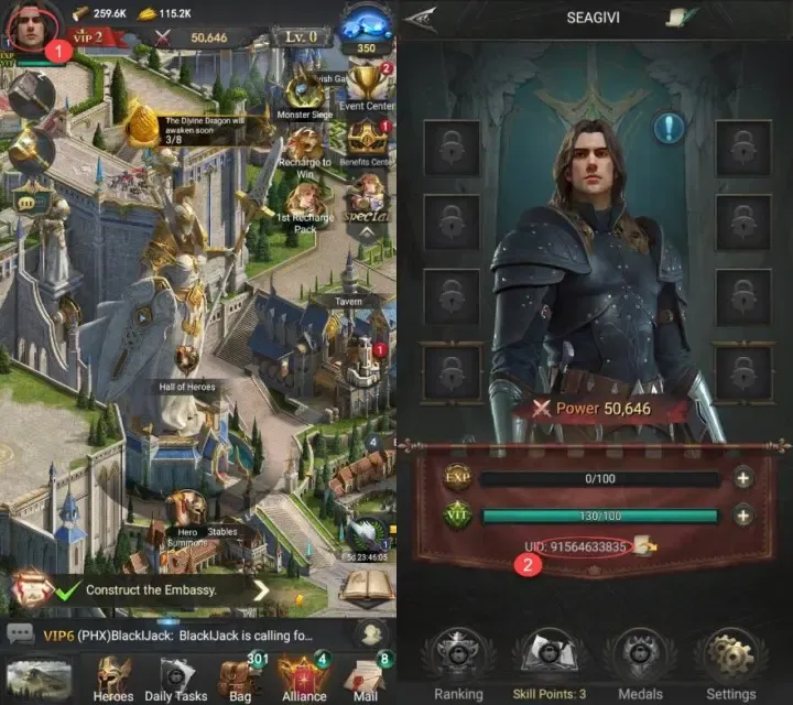 How to recharge Rise of the Kings Regalia
