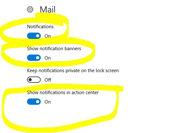Konfiguracja banerów powiadomień w systemie Windows