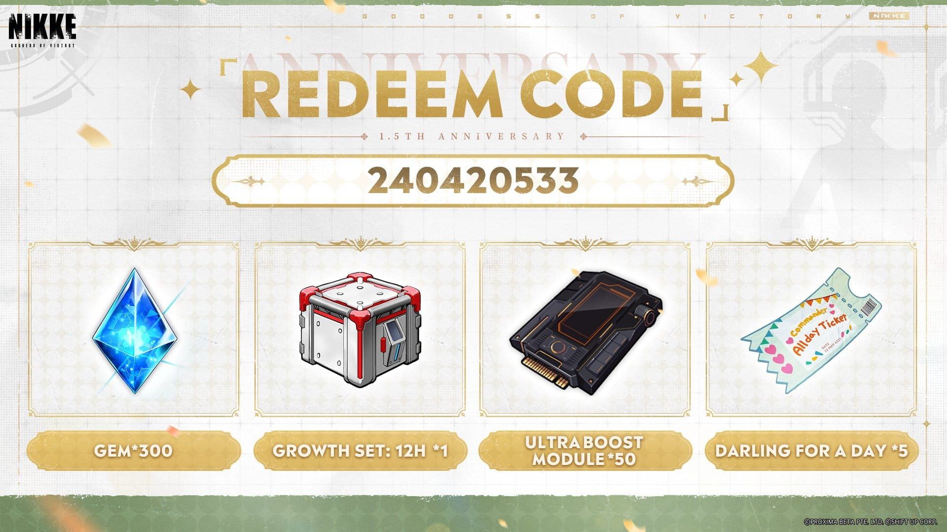 Goddess of Victory: Nikke redeem code interface showing how to claim free gems