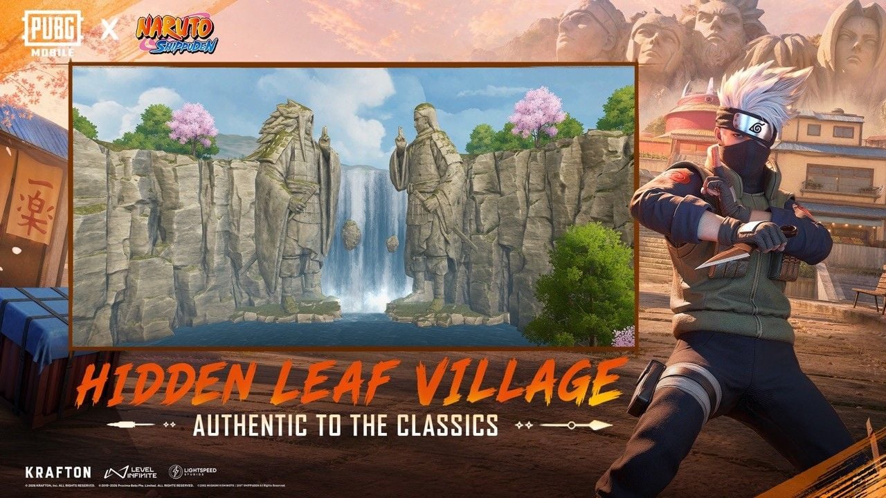 Paysage de la carte Classique de PUBG Mobile Village de Konoha Version 4.5