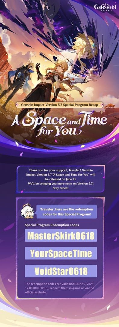 Interfejs oficjalnej strony internetowej HoYoverse do realizacji kodów w Genshin Impact