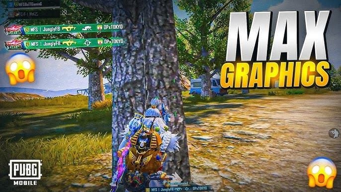 PUBG Mobile gameplay screenshot showing 120 FPS performance on iPhone Air 2025