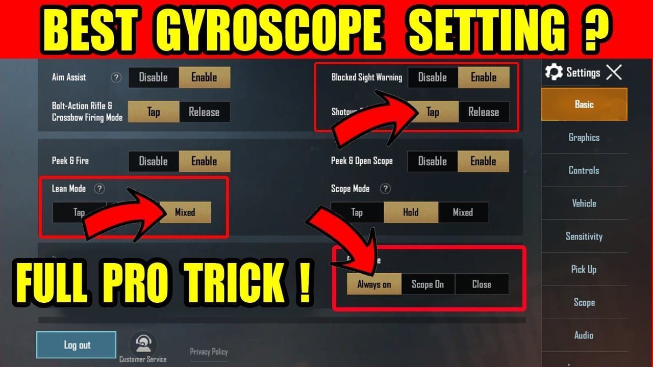 Demonstration of proper gyroscope technique for PUBG Mobile recoil control