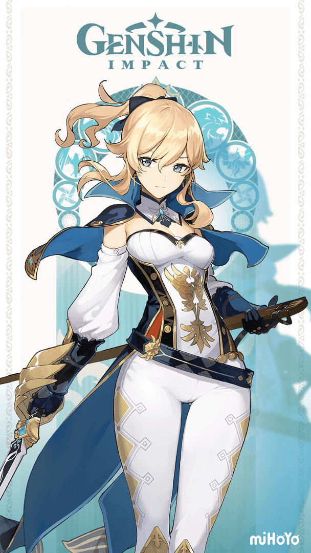 Jean character from Genshin Impact showcasing her healing and Anemo support abilities