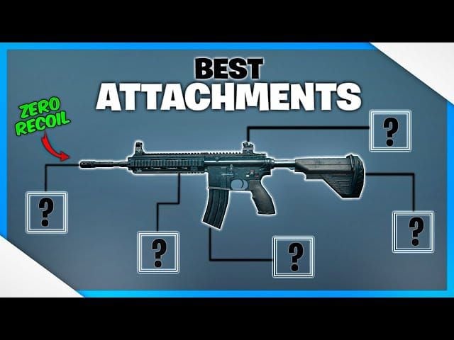 PUBG Mobile weapon loadout featuring M416 assault rifle with optimal attachments for competitive play