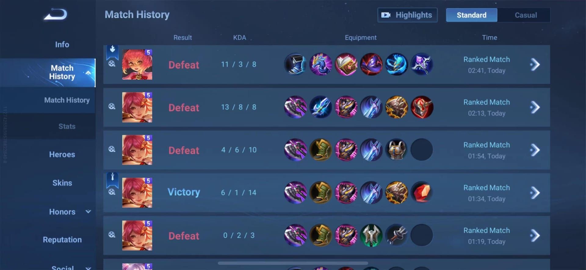 王者荣耀最强王者段位真实案例：A级、B级、C级失败时的勇者积分保护截图