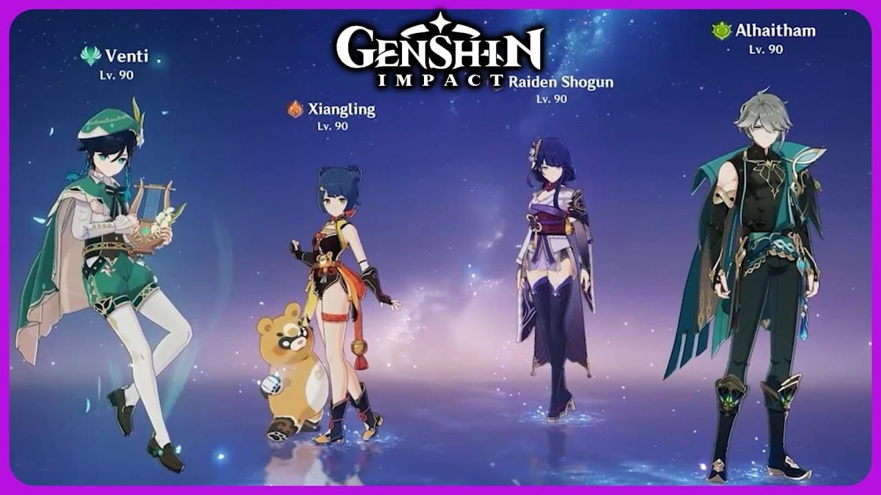 Genshin Impact enhanced team configuration interface showing intelligent team suggestions and composition options