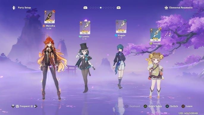 Скриншот Genshin Impact, показывающий отсутствие Мечей дождя во время Взрыва Ночного духа Мавуики