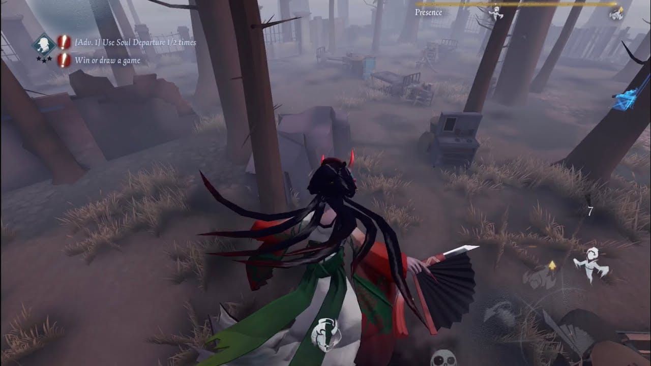 आर्म्स फैक्ट्री पर पैटर्न रोटेशन का प्रदर्शन करते हुए गीशा हंटर गेमप्ले स्क्रीनशॉट