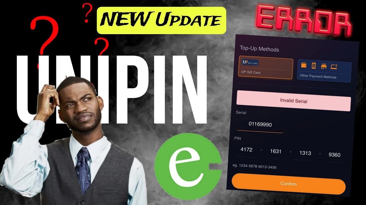 UniPin voucher region mismatch notification on account portal