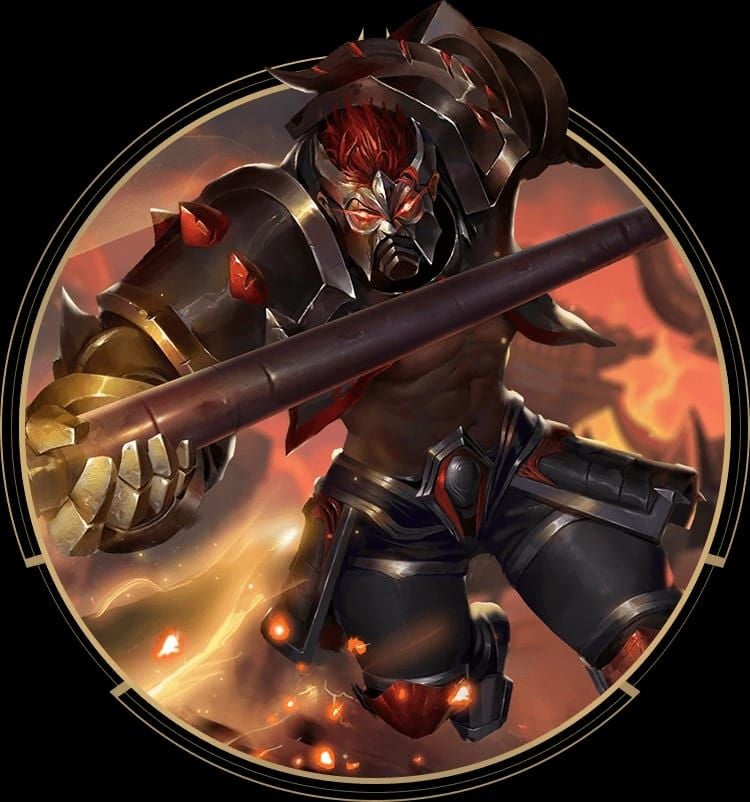 Retratos de personagens de Honor of Kings de Wukong, Dian Wei e Príncipe de Lanling como contra-ataques de Lam