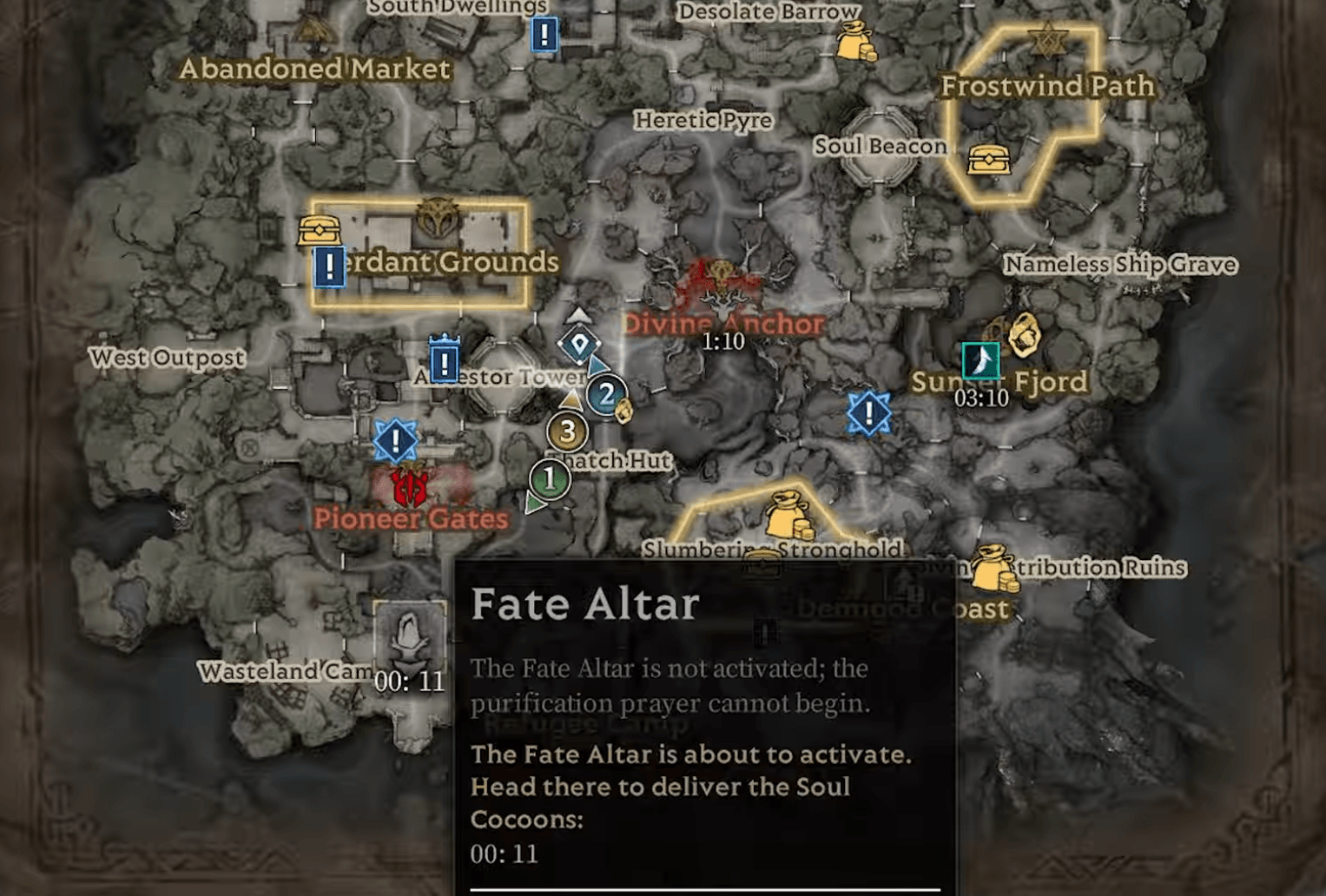 Transportarea unui Soul Cocoon către Fate Altar în Brandrgarde