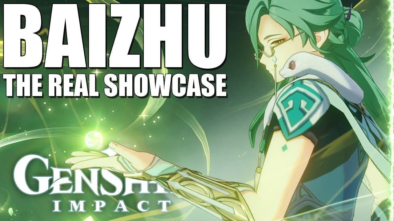 Baizhu démontrant ses capacités de soin et de soutien Dendro en combat