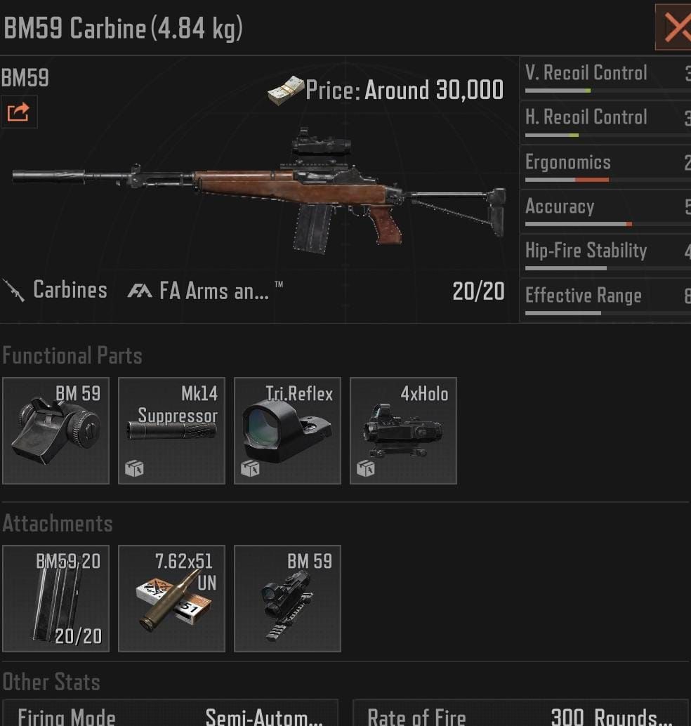 Loadout bajet Arena Breakout BM59