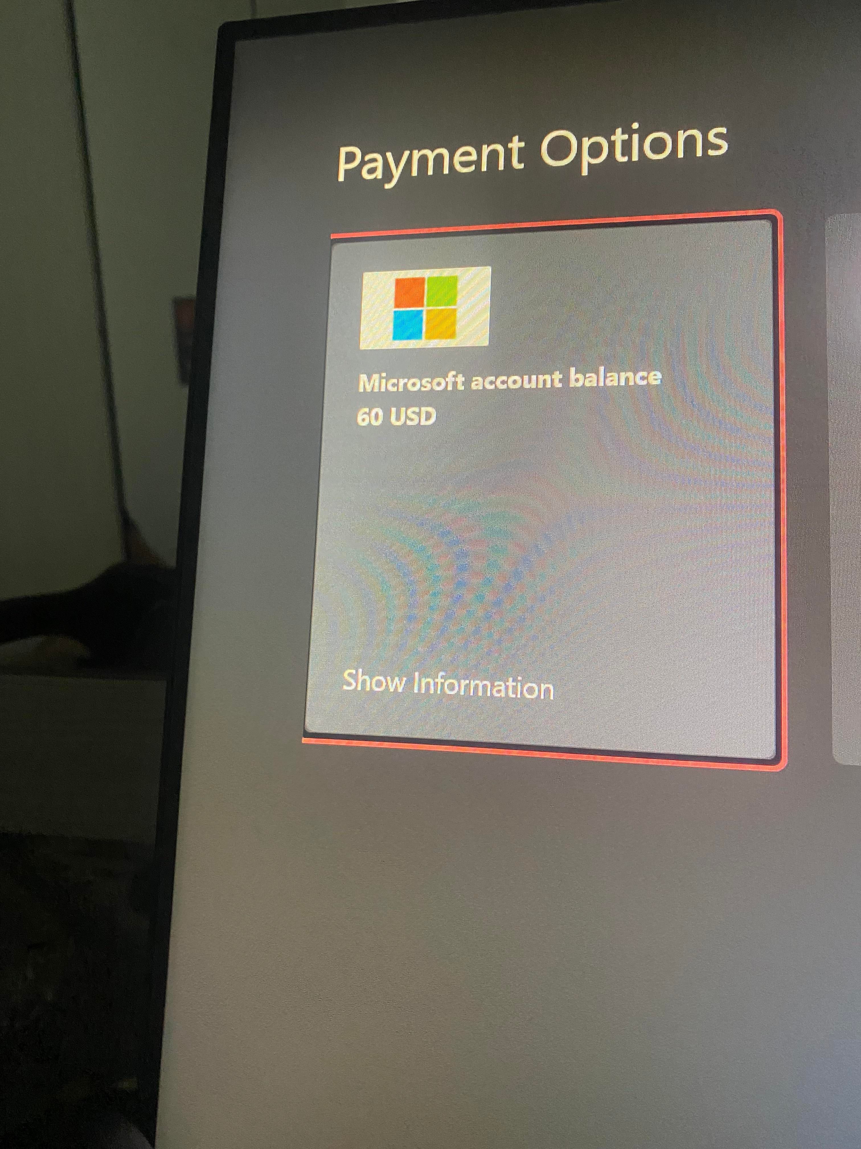 Microsoft Store checkout screen showing BRL wallet balance