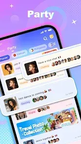 نافذة دردشة بوبو لايف مع نص ترحيب للمشاهدين الصامتين