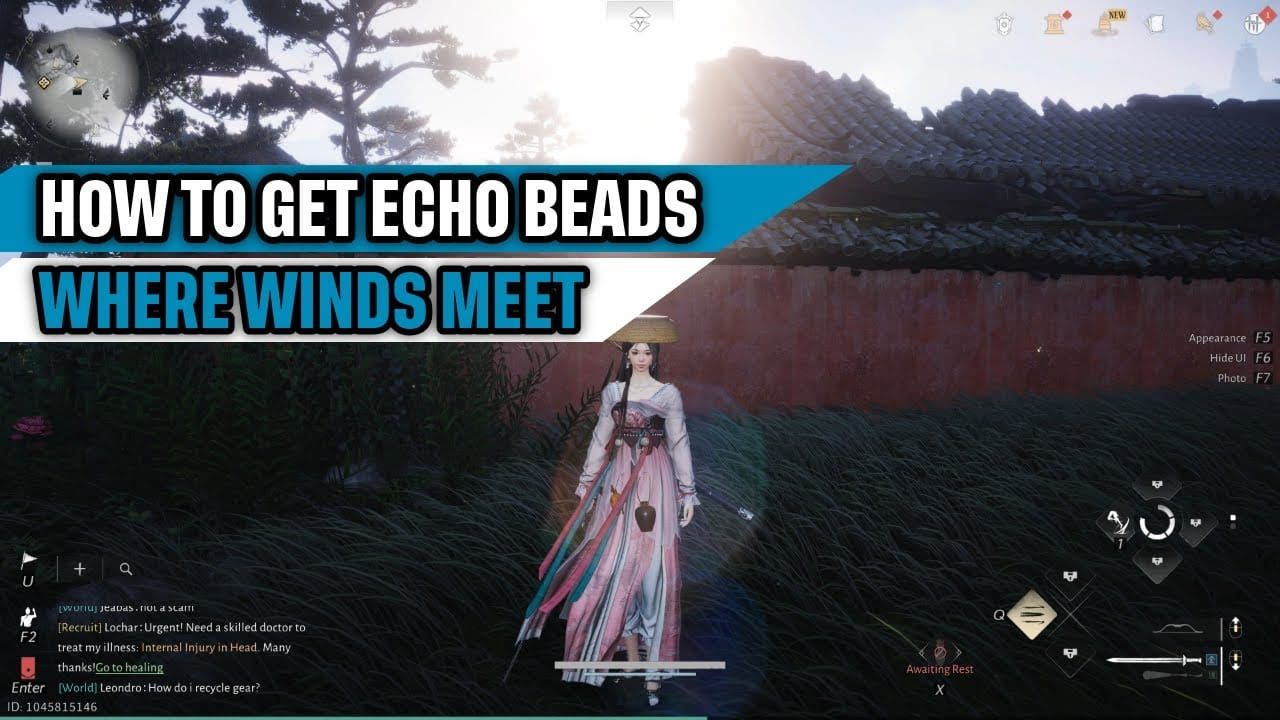 Antarmuka kotak surat dalam game Where Winds Meet dengan Echo Beads yang diterima