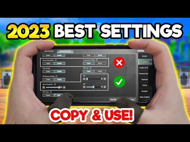 PUBG Mobile 職業選手靈敏度設定比較