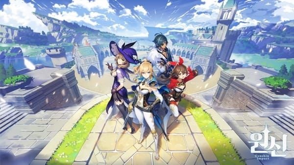 원신 지원 플랫폼 5종 비교 이미지 - PC, PlayStation 5, Xbox Series X|S, iOS, Android