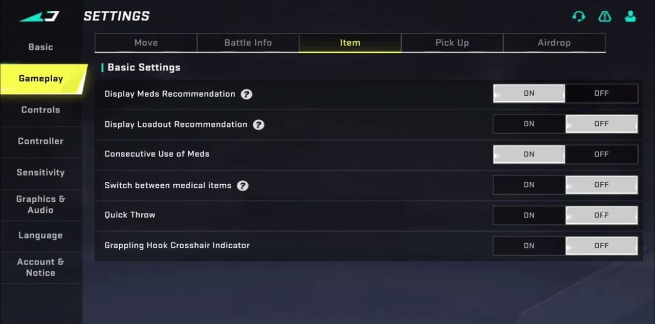 Blood Strike best settings Pick Up auto loot