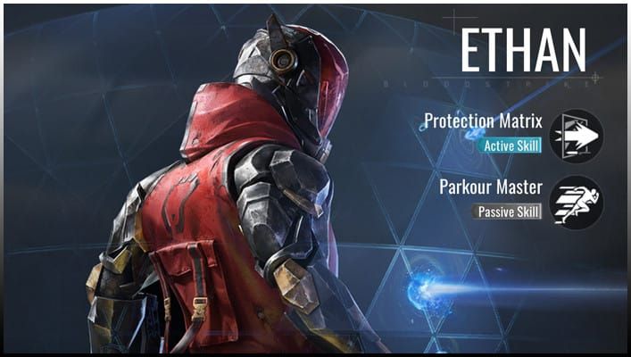 Strajkerzy Blood Strike ETHAN i E.M.T pokazujący ich specjalne zdolności i cechy