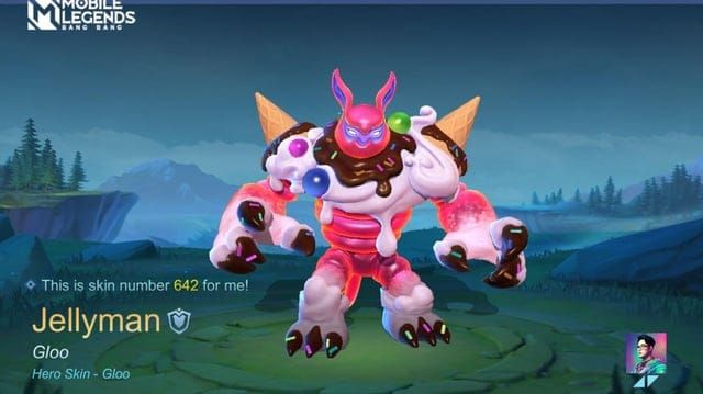 Captură de ecran din joc cu Gloo din Mobile Legends Bang Bang, arătând mecanica de atașare split-spirit