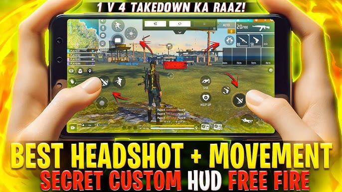 Geoptimaliseerde Free Fire HUD-lay-out met universele knopplaatsing en -grootte voor zowel BR- als Clash Squad-gameplaymodi