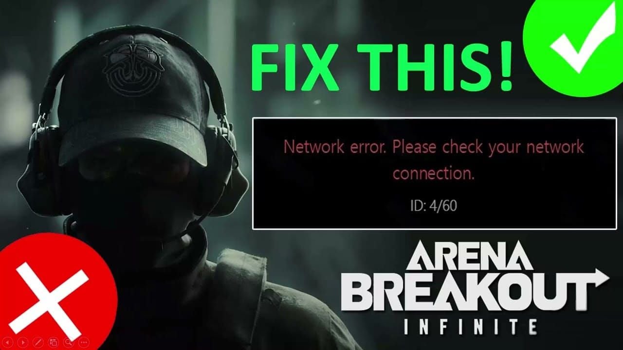 Organigramme montrant les étapes de dépannage réseau pour les problèmes de correctif d'Arena Breakout