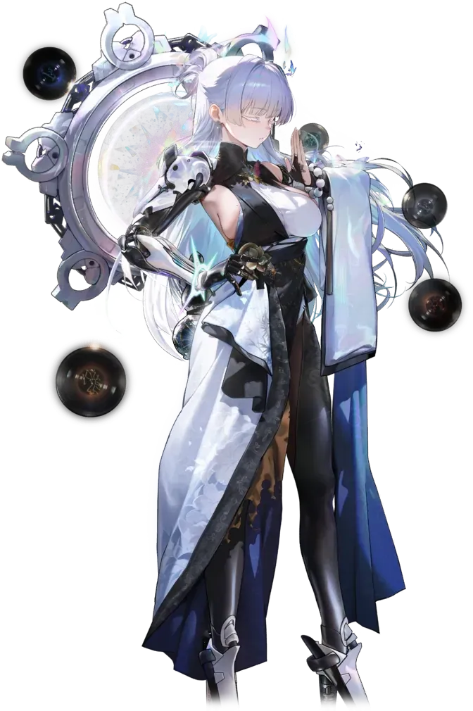 Watak sepanduk SSR Nayuta dan Pilgrim dalam Goddess of Victory: NIKKE