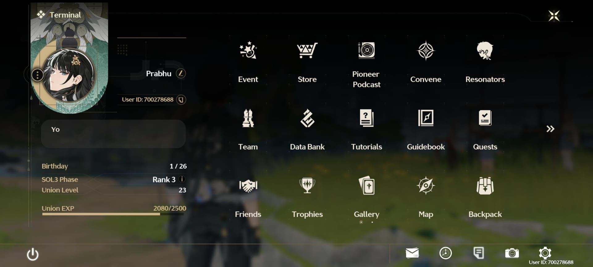 Wuthering Waves Union Level 2 requirement screen