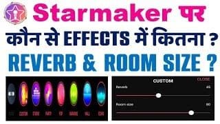 Panneau des paramètres audio de StarMaker affichant le préréglage Studio Reverb dans la section Effets
