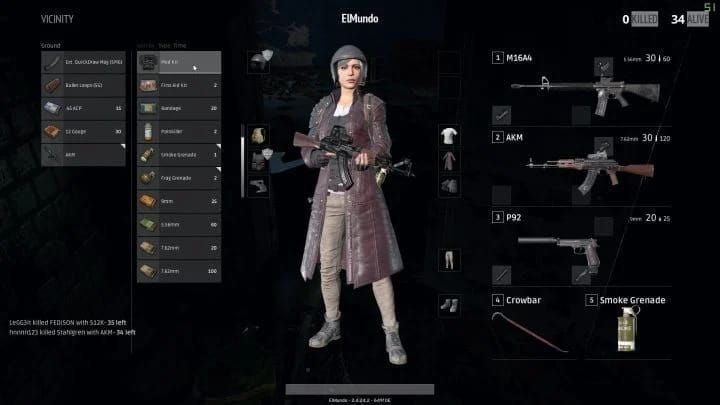 مخزون PUBG Mobile يُظهر عناصر العلاج بما في ذلك الحقائب الطبية وحقائب الإسعافات الأولية ومعززات الطاقة