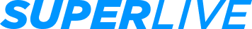 Superlive 藍色文字商標 Logo