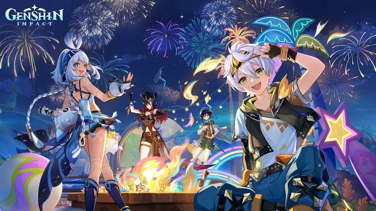Genshin Impact Version 5.8 Sunspray Summer Resort event main interface