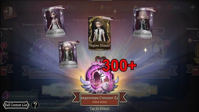 Identity V Crossover Essence interface showing Logic Path progression for Frieren collaboration