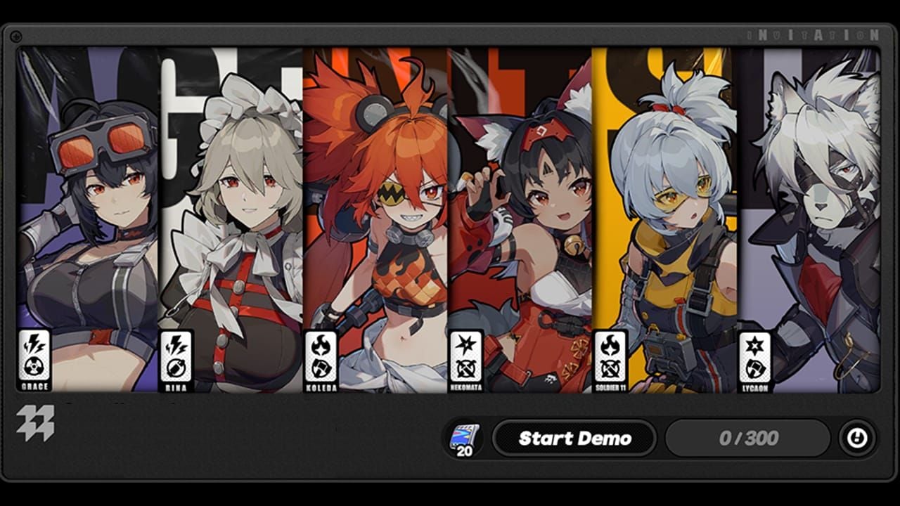 Agentes de Rank S padrão de Zenless Zone Zero Nekomata Koleda Lycaon Grace Rina Soldado 11