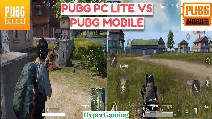 Visueller Vergleich zwischen PUBG Mobile-Grafiken auf Mobilgeräten und Emulatoren, der Qualitätsunterschiede zeigt