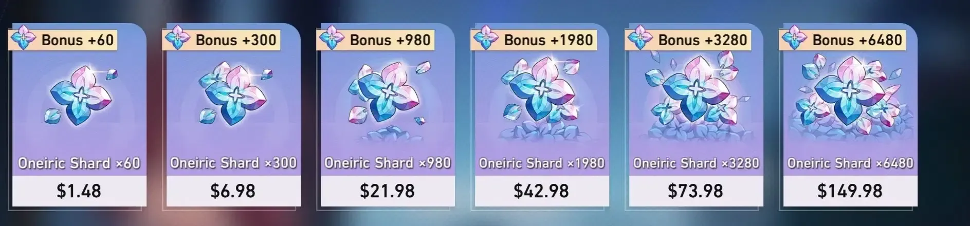 Honkai Star Rail first-time purchase bonus showing doubled crystal rewards