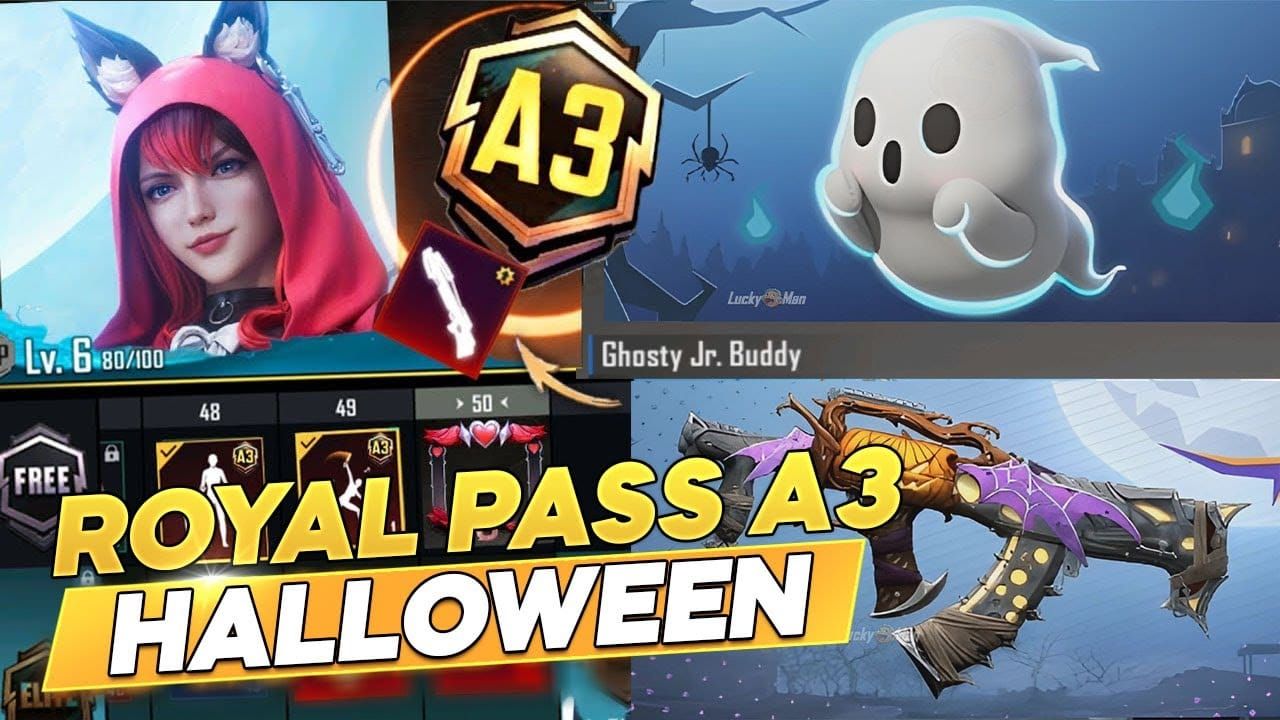 PUBG Mobile Ghosty companion interface showing the supernatural pet system in gameplay