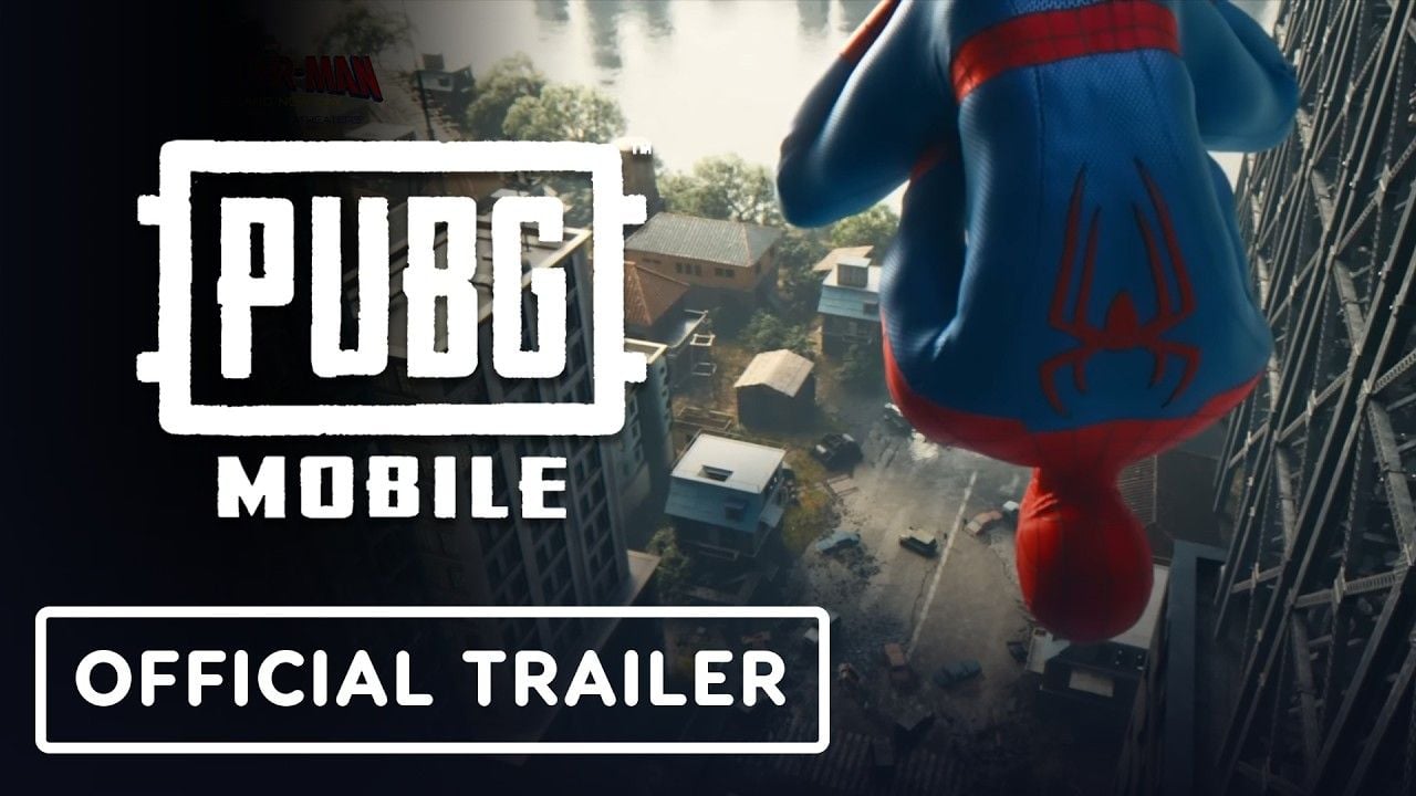 ภาพจากเทรลเลอร์อย่างเป็นทางการ PUBG Mobile Spider-Man Brand New Day เหนือแผนผังเมือง