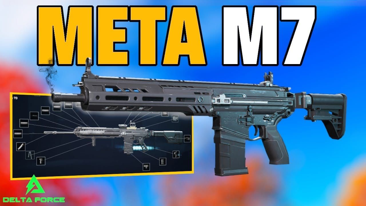 Delta Force M7 budget battle rifle setup with range barrel