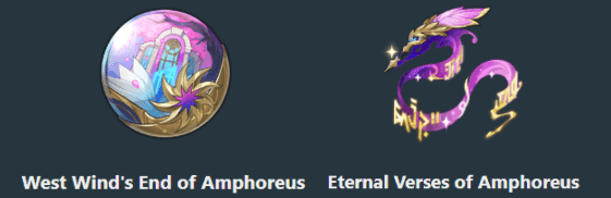 Ornement planaire Amphoreus montrant les bonus de Taux CRIT et de VIT d'équipe