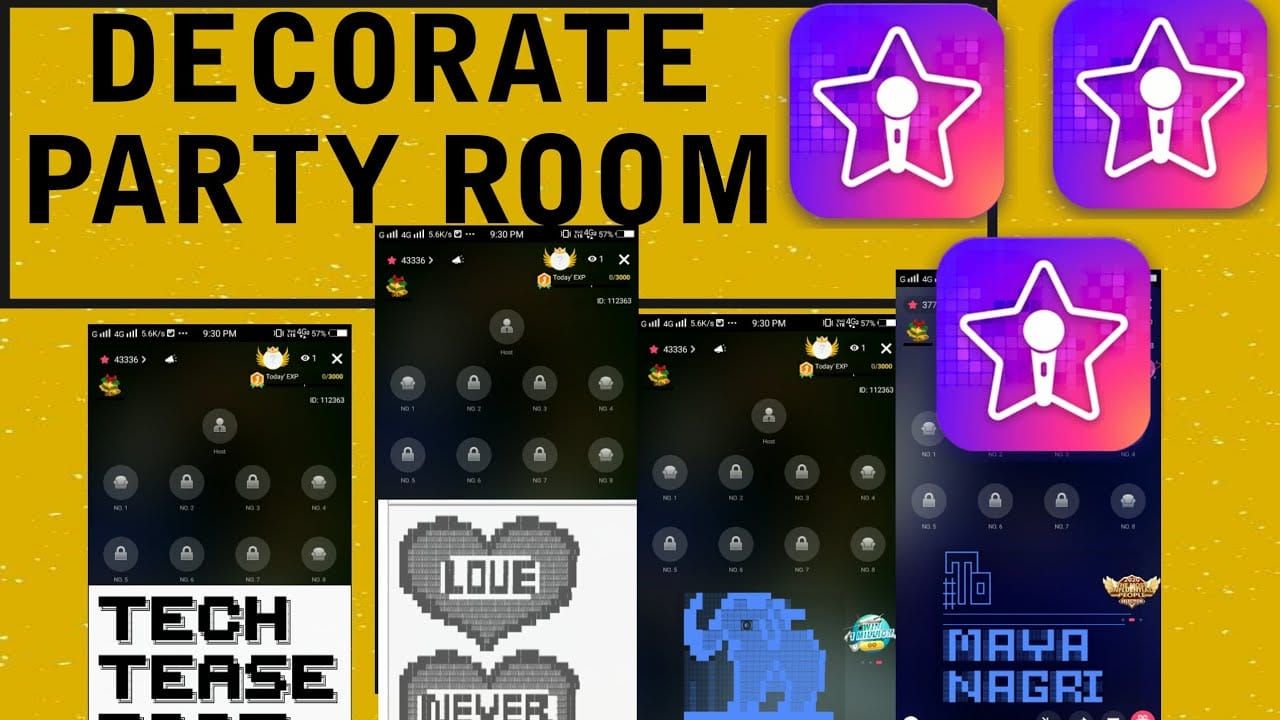 StarMaker 派對房主題道具（如 Karaoke 和 Studio）截圖